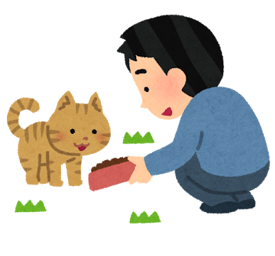 野良猫やハトに餌をあげるのは やさしさではありません 餌付けはしないことが大切です